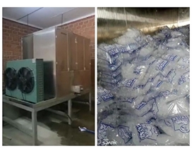 3 Ton per 24 Hours Cube Ice Machine with Ice Storage Room in Bolivia